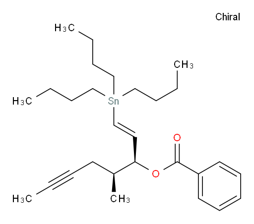 (3S,4S,E)-4-methyl-1-(tributylstannyl)oct-1-en-6-yn-3-yl benzoate