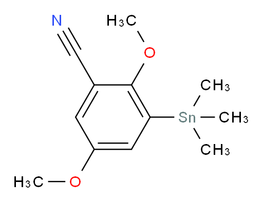 2,5-dimethoxy-3-(trimethylstannyl)benzonitrile