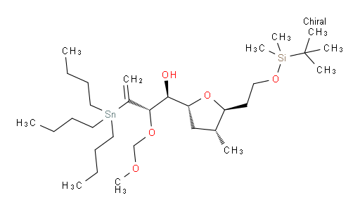 (1S,2S)-1-((2R,4R,5S)-5-(2-((tert-butyldimethylsilyl)oxy)ethyl)-4-methyltetrahydrofuran-2-yl)-2-(methoxymethoxy)-3-(tributylstannyl)but-3-en-1-ol