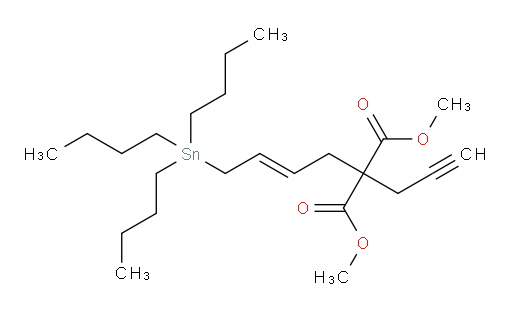 (E)-dimethyl 2-(prop-2-yn-1-yl)-2-(4-(tributylstannyl)but-2-en-1-yl)malonate