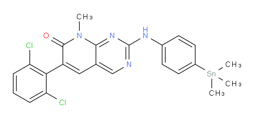 6-(2,6-dichlorophenyl)-8-methyl-2-((4-(trimethylstannyl)phenyl)amino)pyrido[2,3-d]pyrimidin-7(8H)-one
