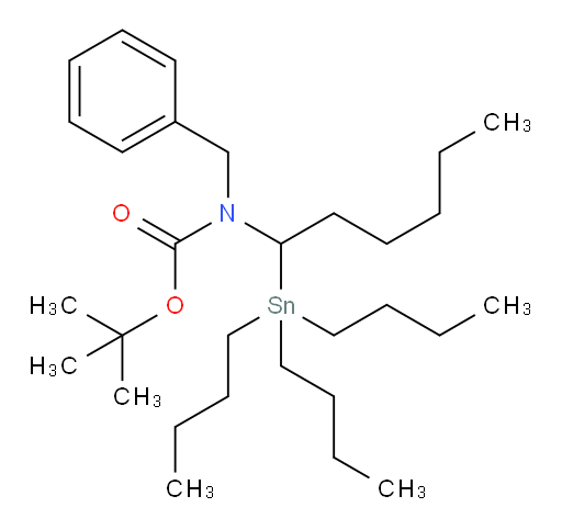 tert-butyl benzyl(1-(tributylstannyl)hexyl)carbamate