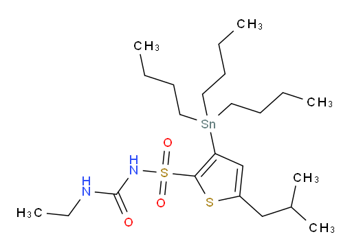 N-(乙基胺甲酰基)-5-异丁基-3-(三丁基锡基)噻吩-2-磺酰胺