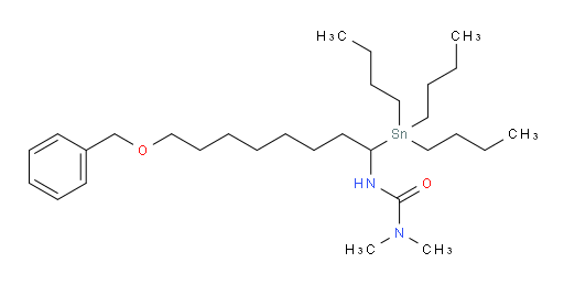 3-(8-(benzyloxy)-1-(tributylstannyl)octyl)-1,1-dimethylurea