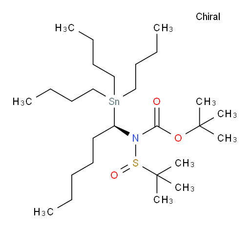 叔丁基 (S)-叔丁基亚砜((R)-1-(三丁基锡基)己基)氨基甲酸酯