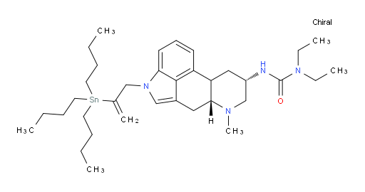 1,1-diethyl-3-((6aR,9S)-7-methyl-4-(2-(tributylstannyl)allyl)-4,6,6a,7,8,9,10,10a-octahydroindolo[4,3-fg]quinolin-9-yl)urea