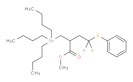 methyl 4,4-difluoro-4-(phenylthio)-2-((tributylstannyl)methyl)butanoate