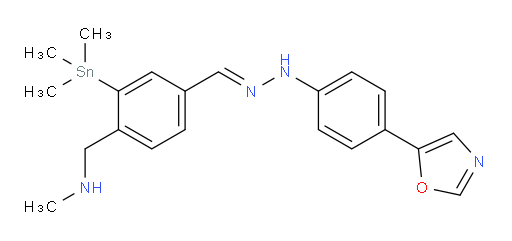 (E)-N-methyl-1-(4-((2-(4-(oxazol-5-yl)phenyl)hydrazono)methyl)-2-(trimethylstannyl)phenyl)methanamine