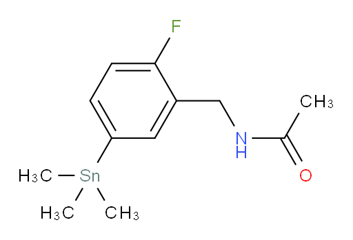 N-(2-fluoro-5-(trimethylstannyl)benzyl)acetamide