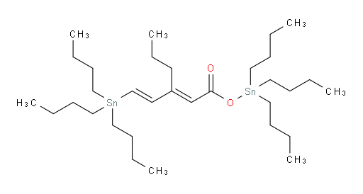 (E)-tributylstannyl 3-((E)-2-(tributylstannyl)vinyl)hex-2-enoate
