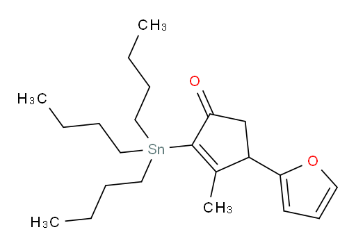 4-(furan-2-yl)-3-methyl-2-(tributylstannyl)cyclopent-2-enone