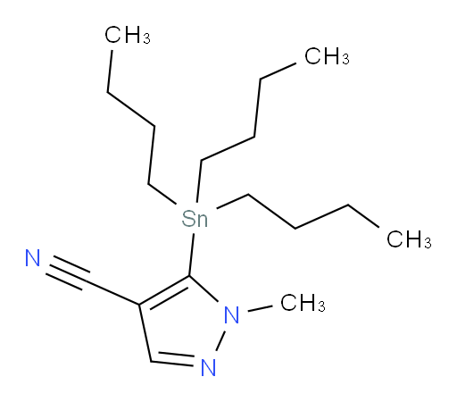 1-methyl-5-(tributylstannyl)-1H-pyrazole-4-carbonitrile