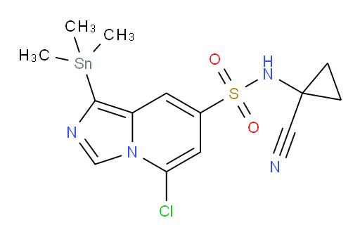 5-chloro-N-(1-cyanocyclopropyl)-1-(trimethylstannyl)imidazo[1,5-a]pyridine-7-sulfonamide