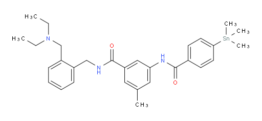 N-(2-((diethylamino)methyl)benzyl)-3-methyl-5-(4-(trimethylstannyl)benzamido)benzamide