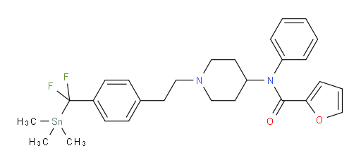 N-(1-(4-(difluoro(trimethylstannyl)methyl)phenethyl)piperidin-4-yl)-N-phenylfuran-2-carboxamide