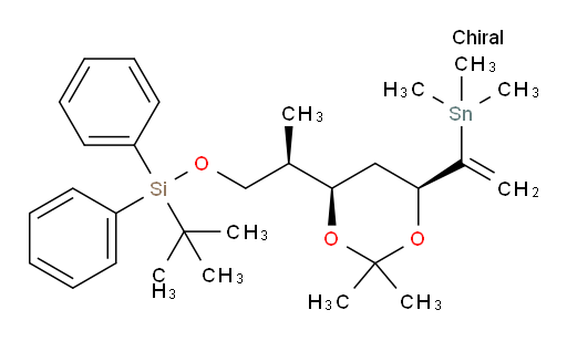 tert-butyl((R)-2-((4R,6S)-2,2-dimethyl-6-(1-(trimethylstannyl)vinyl)-1,3-dioxan-4-yl)propoxy)diphenylsilane