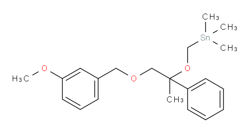 (((1-((3-methoxybenzyl)oxy)-2-phenylpropan-2-yl)oxy)methyl)trimethylstannane