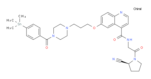 (S)-N-(2-(2-cyanopyrrolidin-1-yl)-2-oxoethyl)-6-(3-(4-(4-(trimethylstannyl)benzoyl)piperazin-1-yl)propoxy)quinoline-4-carboxamide