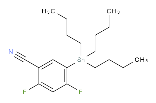 2,4-difluoro-5-(tributylstannyl)benzonitrile