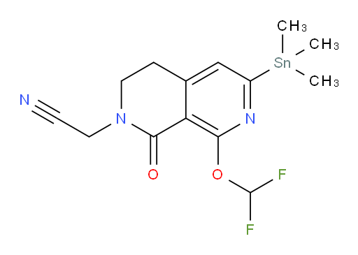 2-(8-(difluoromethoxy)-1-oxo-6-(trimethylstannyl)-3,4-dihydro-2,7-naphthyridin-2(1H)-yl)acetonitrile