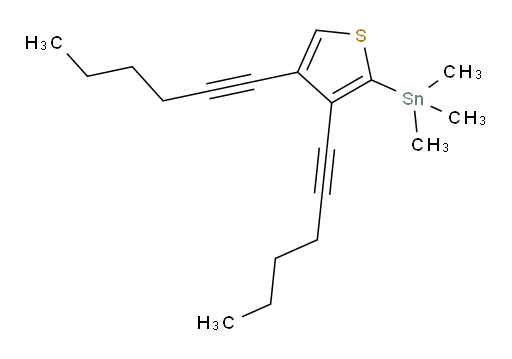 (3,4-di(hex-1-yn-1-yl)thiophen-2-yl)trimethylstannane