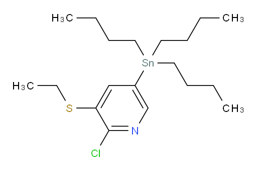 2-chloro-3-(ethylthio)-5-(tributylstannyl)pyridine