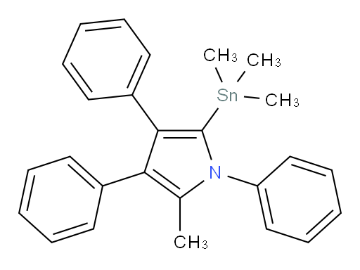 2-methyl-1,3,4-triphenyl-5-(trimethylstannyl)-1H-pyrrole