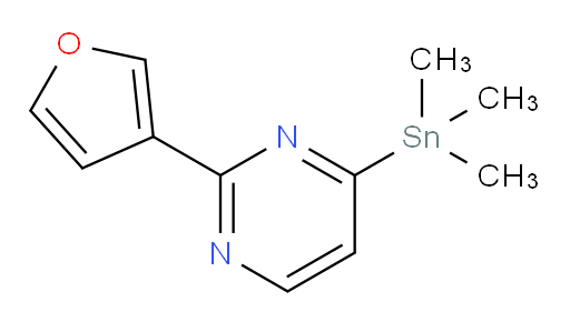 2-(furan-3-yl)-4-(trimethylstannyl)pyrimidine