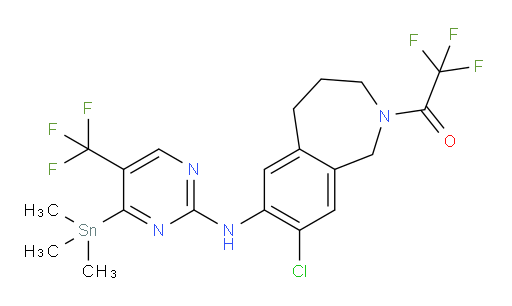 1-(8-chloro-7-((5-(trifluoromethyl)-4-(trimethylstannyl)pyrimidin-2-yl)amino)-4,5-dihydro-1H-benzo[c]azepin-2(3H)-yl)-2,2,2-trifluoroethanone