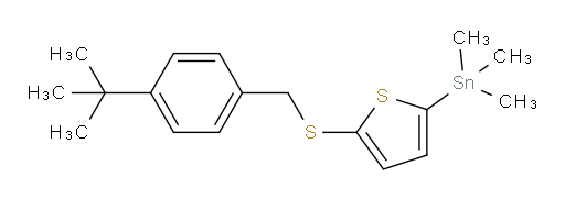(5-((4-(tert-butyl)benzyl)thio)thiophen-2-yl)trimethylstannane