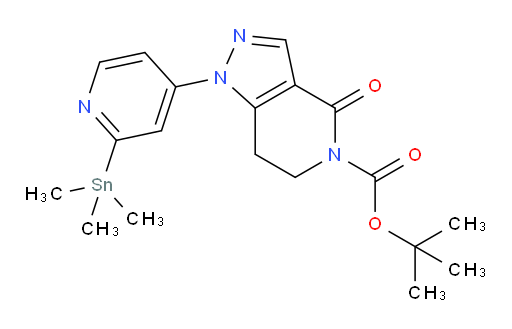 tert-butyl 4-oxo-1-(2-(trimethylstannyl)pyridin-4-yl)-6,7-dihydro-1H-pyrazolo[4,3-c]pyridine-5(4H)-carboxylate