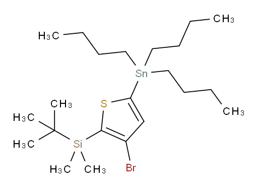 (3-bromo-5-(tributylstannyl)thiophen-2-yl)(tert-butyl)dimethylsilane