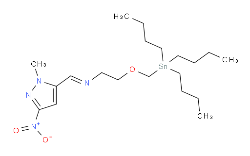 (E)-N-((1-methyl-3-nitro-1H-pyrazol-5-yl)methylene)-2-((tributylstannyl)methoxy)ethanamine