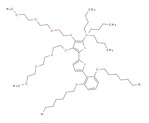 (5'-(2,6-bis((6-bromohexyl)oxy)phenyl)-3,4-bis(2-(2-(2-methoxyethoxy)ethoxy)ethoxy)-[2,2'-bithiophen]-5-yl)tributylstannane