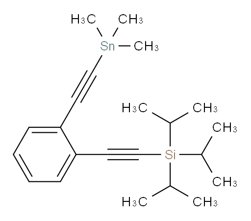 triisopropyl((2-((trimethylstannyl)ethynyl)phenyl)ethynyl)silane