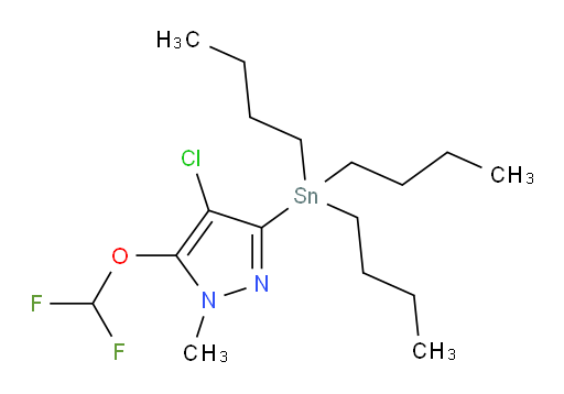 4-chloro-5-(difluoromethoxy)-1-methyl-3-(tributylstannyl)-1H-pyrazole