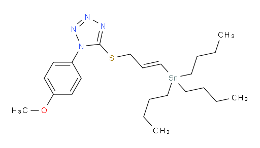 (E)-1-(4-methoxyphenyl)-5-((3-(tributylstannyl)allyl)thio)-1H-tetrazole