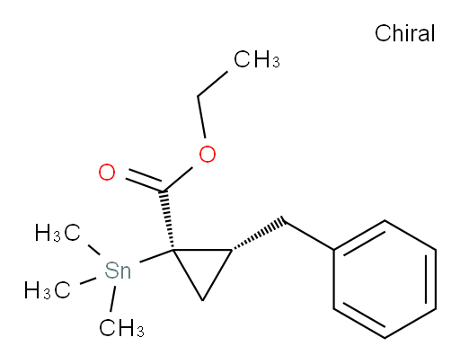 (1R,2R)-ethyl 2-benzyl-1-(trimethylstannyl)cyclopropanecarboxylate