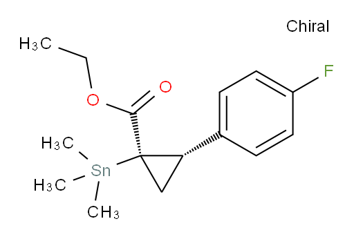 (1R,2S)-ethyl 2-(4-fluorophenyl)-1-(trimethylstannyl)cyclopropanecarboxylate