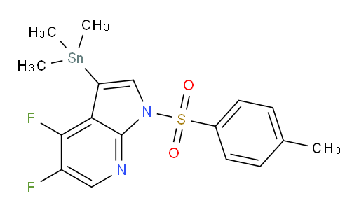 4,5-difluoro-1-tosyl-3-(trimethylstannyl)-1H-pyrrolo[2,3-b]pyridine