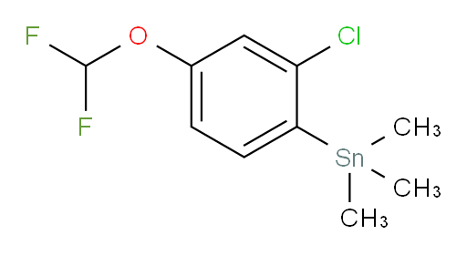 (2-chloro-4-(difluoromethoxy)phenyl)trimethylstannane
