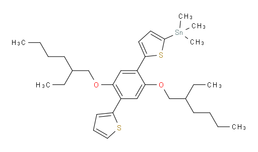 (5-(2,5-bis((2-ethylhexyl)oxy)-4-(thiophen-2-yl)phenyl)thiophen-2-yl)trimethylstannane