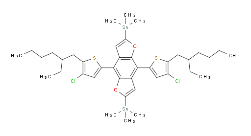(4,8-bis(4-chloro-5-(2-ethylhexyl)thiophen-2-yl)benzo[1,2-b:4,5-b']difuran-2,6-diyl)bis(trimethylstannane)