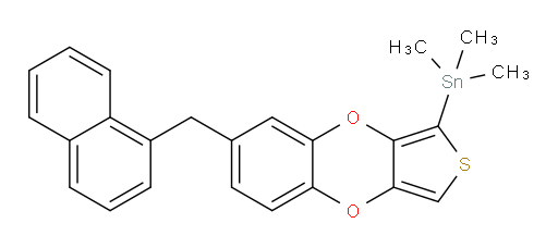 trimethyl(7-(naphthalen-1-ylmethyl)benzo[b]thieno[3,4-e][1,4]dioxin-1-yl)stannane