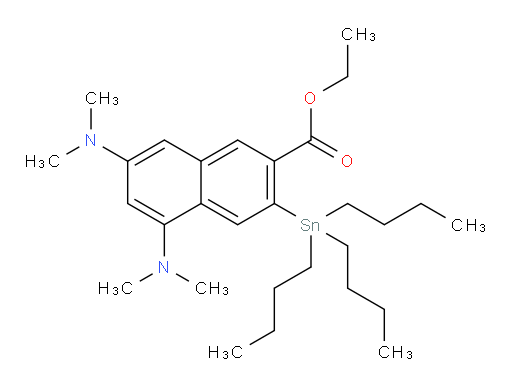 ethyl 5,7-bis(dimethylamino)-3-(tributylstannyl)-2-naphthoate
