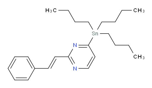 (E)-2-styryl-4-(tributylstannyl)pyrimidine
