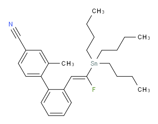 (E)-2'-(2-fluoro-2-(tributylstannyl)vinyl)-2-methyl-[1,1'-biphenyl]-4-carbonitrile