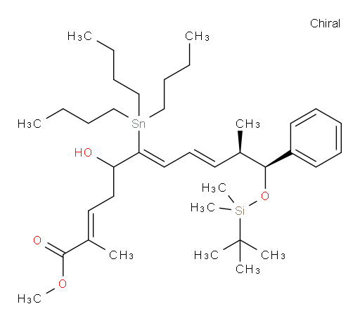 (2E,6Z,8E,10R,11S)-methyl 11-((tert-butyldimethylsilyl)oxy)-5-hydroxy-2,10-dimethyl-11-phenyl-6-(tributylstannyl)undeca-2,6,8-trienoate