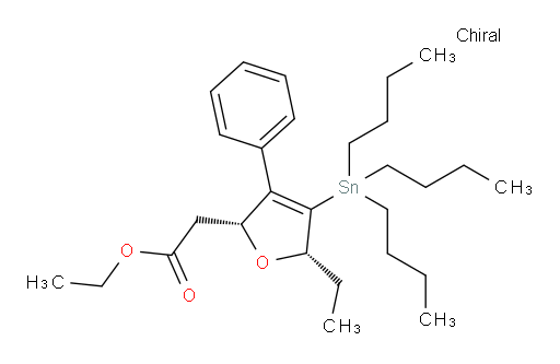 ethyl 2-((2R,5S)-5-ethyl-3-phenyl-4-(tributylstannyl)-2,5-dihydrofuran-2-yl)acetate