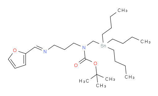 (E)-tert-butyl (3-((furan-2-ylmethylene)amino)propyl)((tributylstannyl)methyl)carbamate